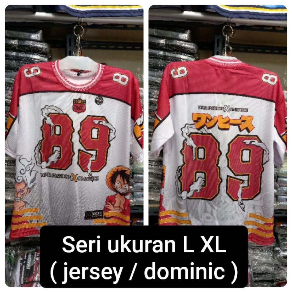 [TERBARU] JERSEY STREETWEAR ANIME BOXY NFL BASKET RUGBY SERIES NUMBER WAR FASHION X ONE PIECE 89