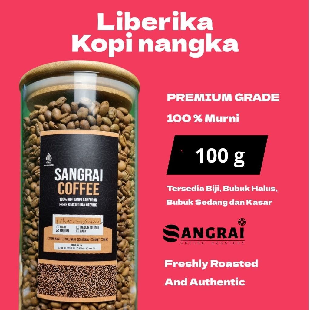 

Kopi Liberika/Nangka Wonosono Sangrai Natural Medium Roast Coffee Murni