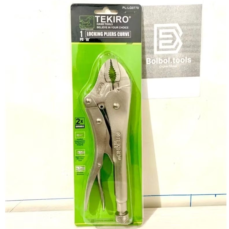 Tekiro Tang Buaya Bengkok 10 Inch Original / Tang Buaya / Tang Jepit Tekiro Asli