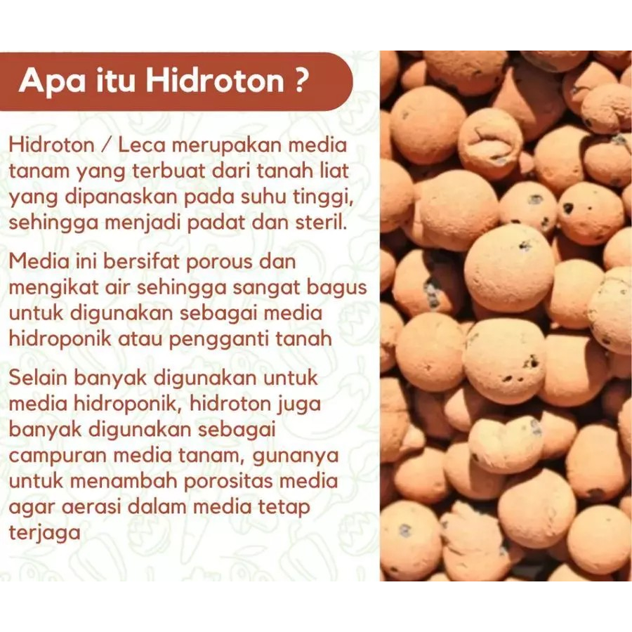 Media Tanam Hydroton leca Hydroton Leca Clay Pebble 1 Liter