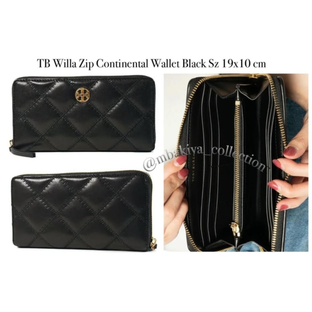 TB Willa Zip Continental Wallet Black