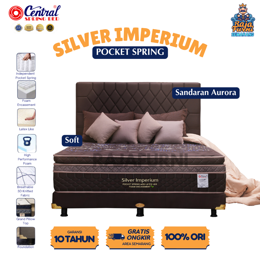CENTRAL SPRING BED SILVER IMPERIUM POCKET SPRING