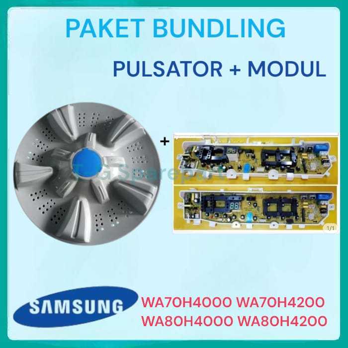 PAKET BUNDLING Pulsator + modul mesin cuci Samsung WA70V3 WA70V4 WA65V3 WA80V3 WA80V4 WA80V7 WA80V3