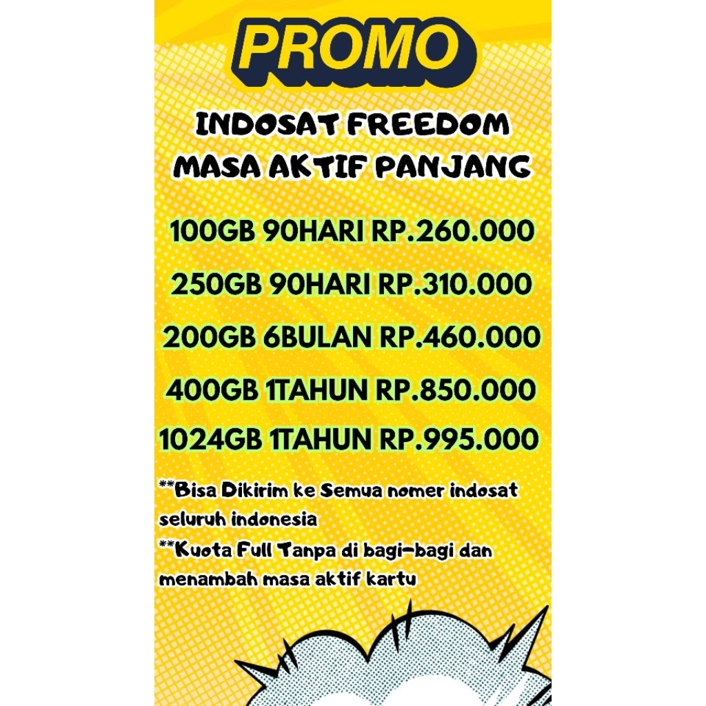 Indosat freedom masa aktif panjang