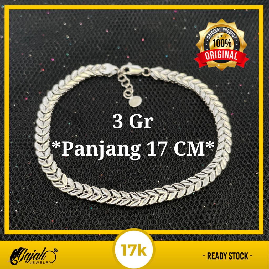Gelang Daun Emas 17K 3 Gram Toko Emas Gajah Online Salatiga 7864
