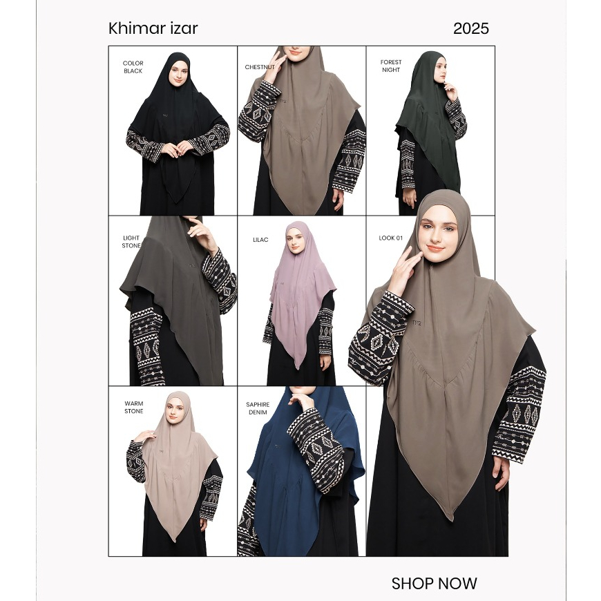 TRZ - Khimar Izar - Khimar Non Pad Elegan - hijab muslimah syari