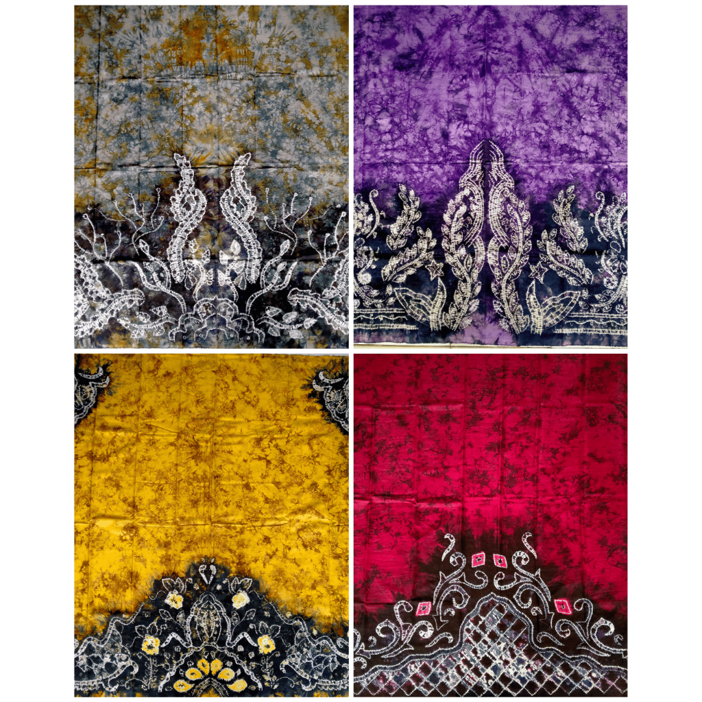 Kain sasirangan Banjarmasin kalimantan selatan, bahan Kain katun satin dan katun sutra panjang 2 met