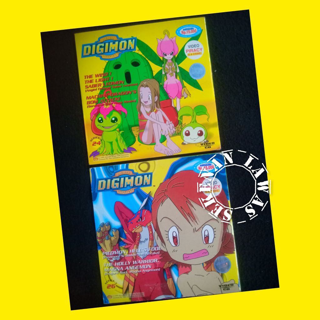 VCD Digimon Digital Monsters / Bahasa Indonesia/ Seri 3 Vol.24 & 26 (Bagus)