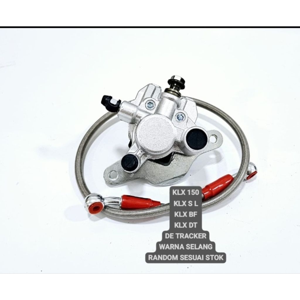 KALIPER BELAKANG KLX 150 KLX S L KLX BF KLX DT DE TRACKER D TREKER KAWASAKI SET BAUT RING SELANG REM