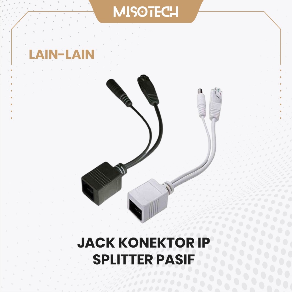 JACK KONEKTOR IP - KABEL POE INJECTOR SPLITTER PASIF CCTV - 1 SET