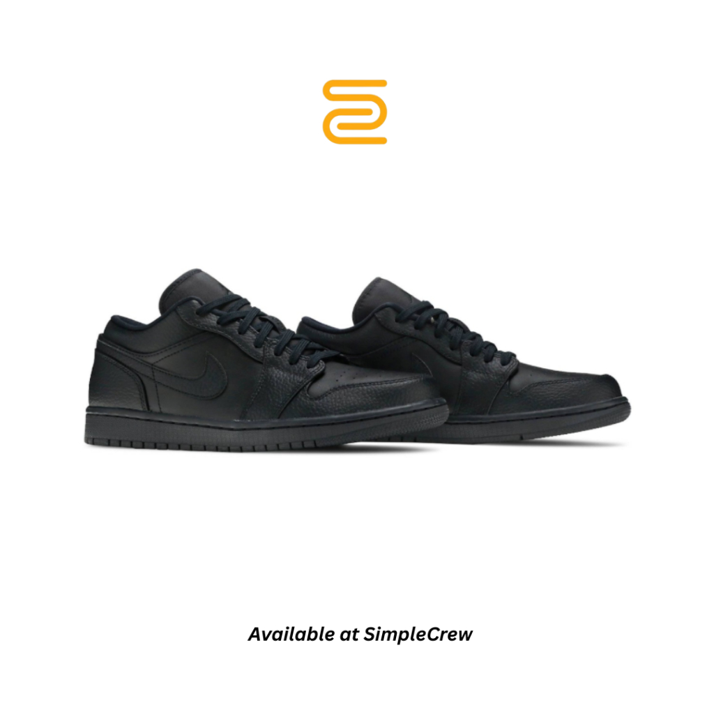Simple Crew - Sepatu Air Jordan 1 Low Triple Black Authentic Sneakers