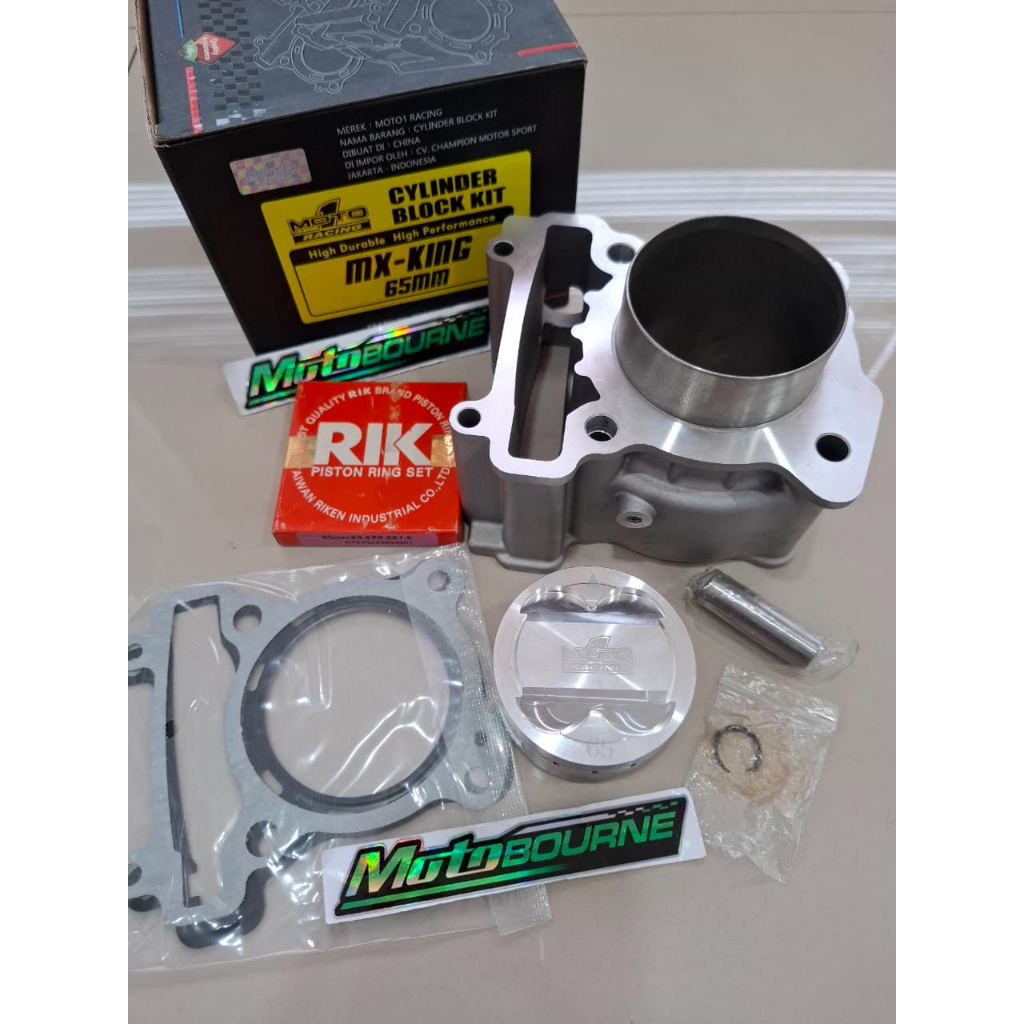 Blok Moto1 Jupiter Mx King NVL Vixion 65 mm Bore up BLOK SEHER MOTO 1 ORIGINAL