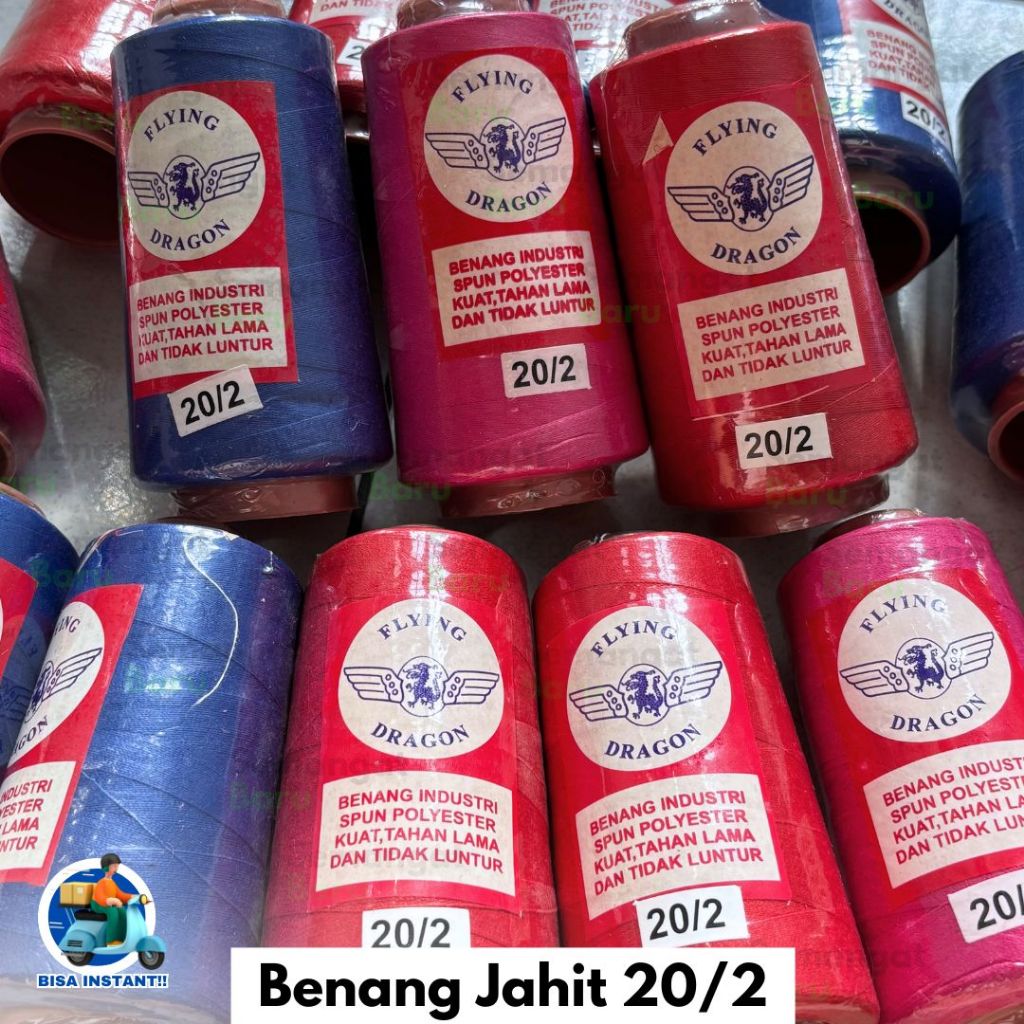 Benang Jahit Jeans 20/2 Flying Dragon per cone