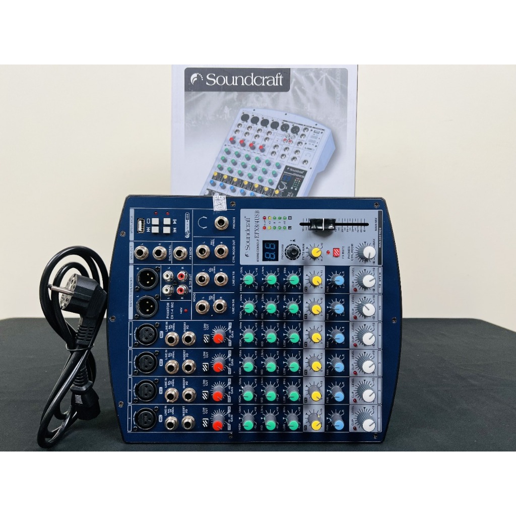 MIXER AUDIO SOUNDCRAFT EFX 8 HITAM 4 USB / soundcraft efx8 / MIXER EFX8 4USB