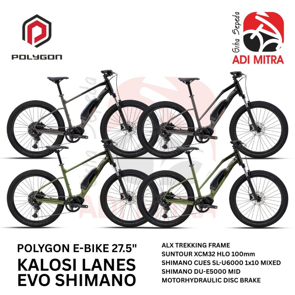 Polygon Kalosi Lanes Evo Shimano Sepeda Urban E-Bike 27,5 inch