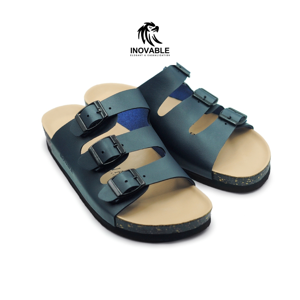 Inovable Sandal Casual Pria Wanita |  Ringan Nyaman & Anti Slip - Khufra Navy