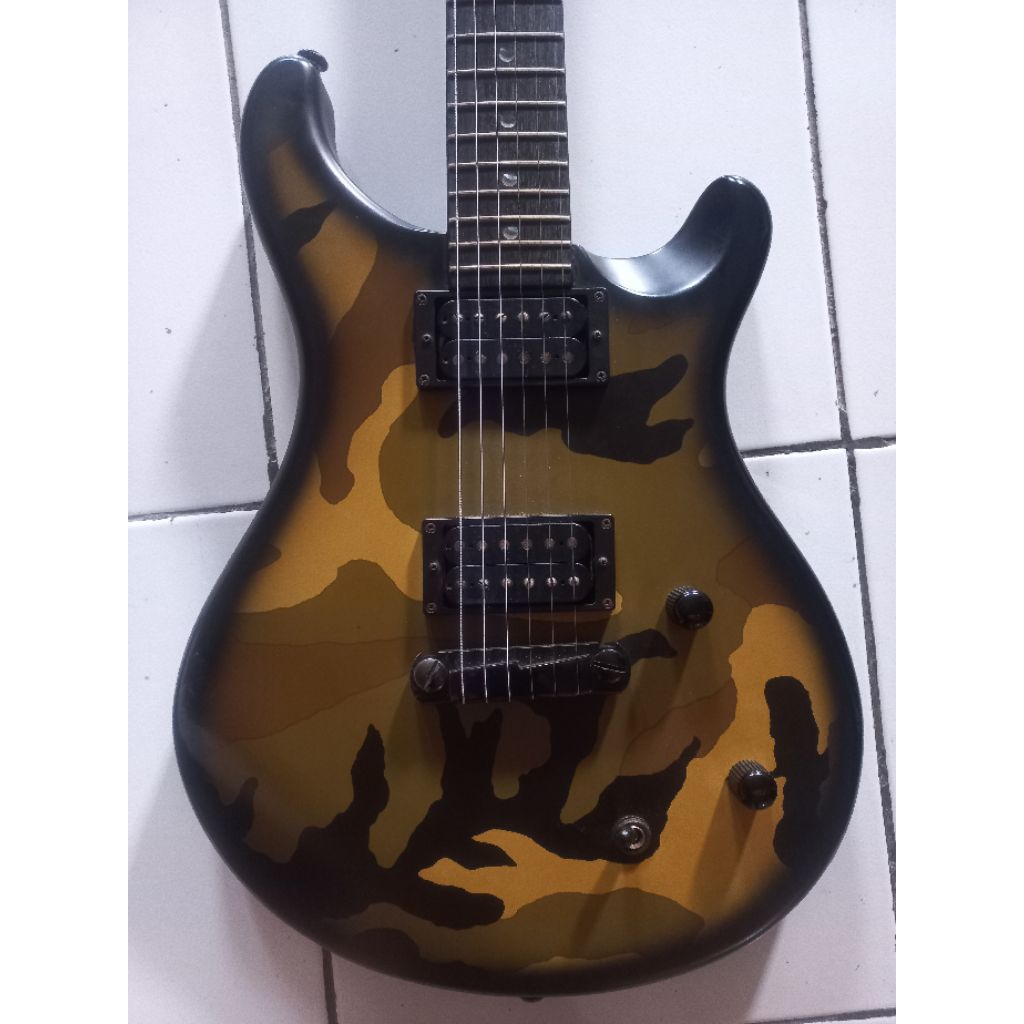 gitar merk PRS camouflage standar asli original buatan korea