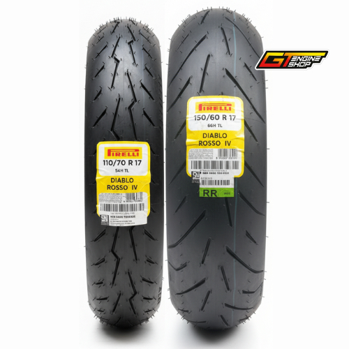 PAKETAN BAN PIRELLI DIABLO ROSSO IV BAN DEPAN BELAKANG NINJA CBR R25 GSX ZX25 PIRELLI DIABLO ROSSO I