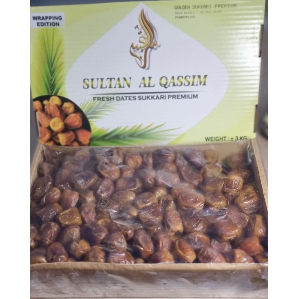 Kurma Sukari Al Qassim 3kg & Kurma Sukkary Sultan AlQassim Lebih Premium