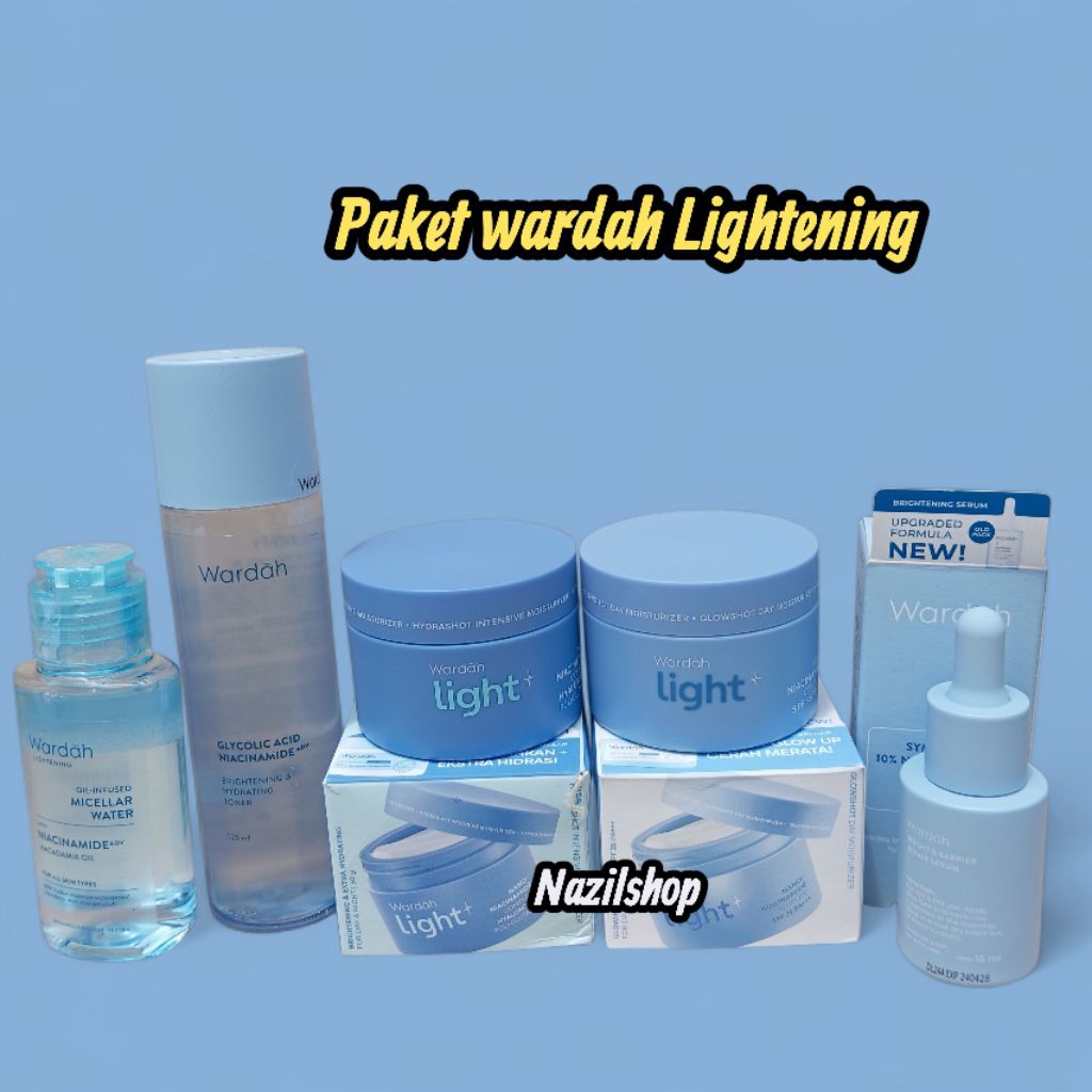 Paket Wardah Lightening ekonomis Series Skincare 5 in 1 /Wardah Lightening Series Murah Original