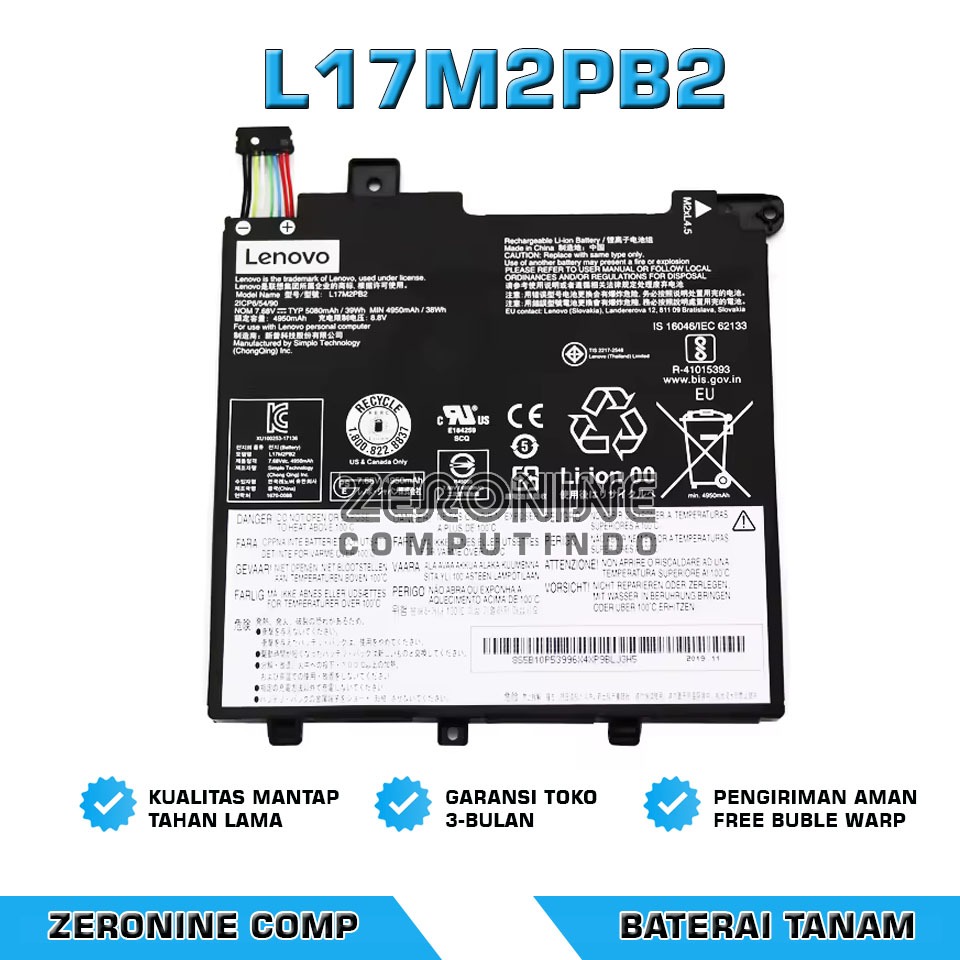 Baterai Internal Lenovo V330-14ARR V330-14IKB V130-14IGM V130-14IKB
