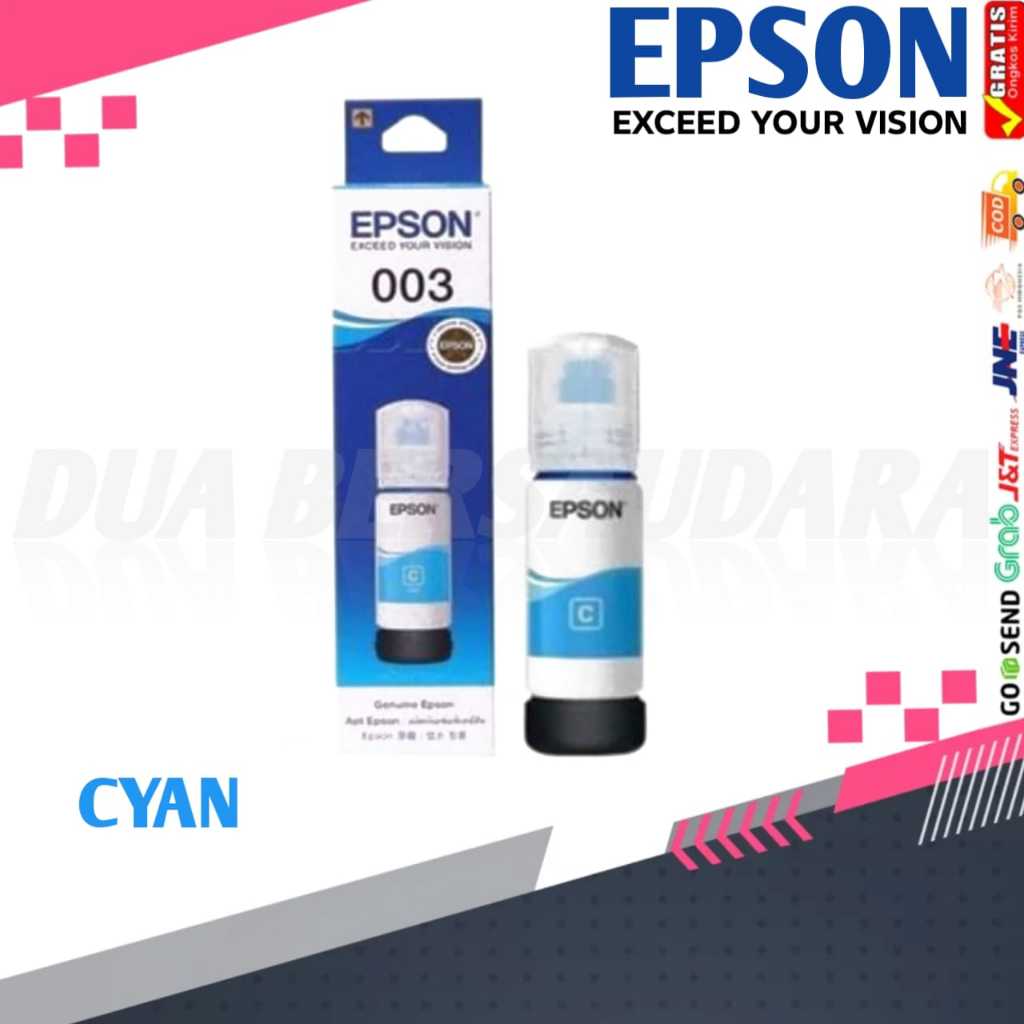 Tinta Epson 003 Printer Epson:  L1110  L3110 / L3116 / L3150 / L3156  L5190 / L5196