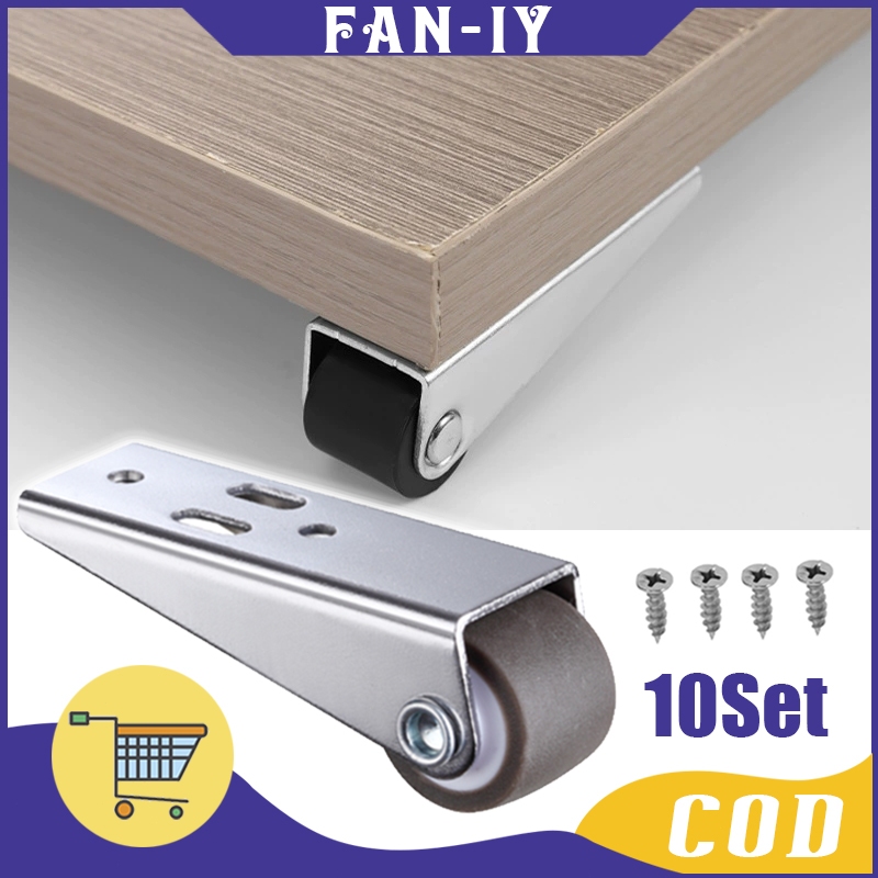 10Set Roda Bawah Pintu Sliding Universal / Penyangga Rel Bawah Pintu / Katrol Penyangga Pintu Terkul