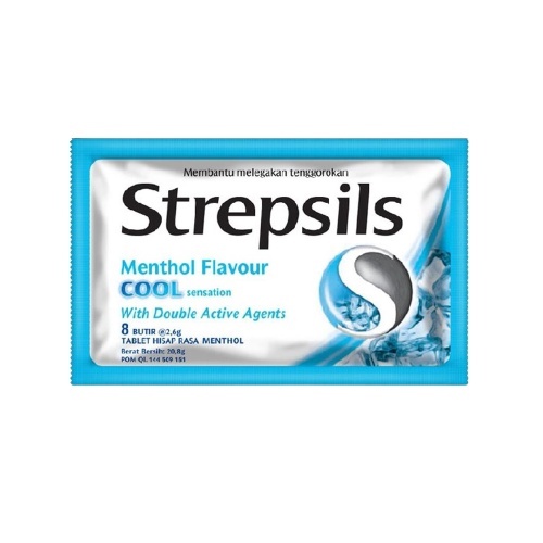 Strepsils Cool Pouch Isi 8 Tablet Hisap / Strepsils