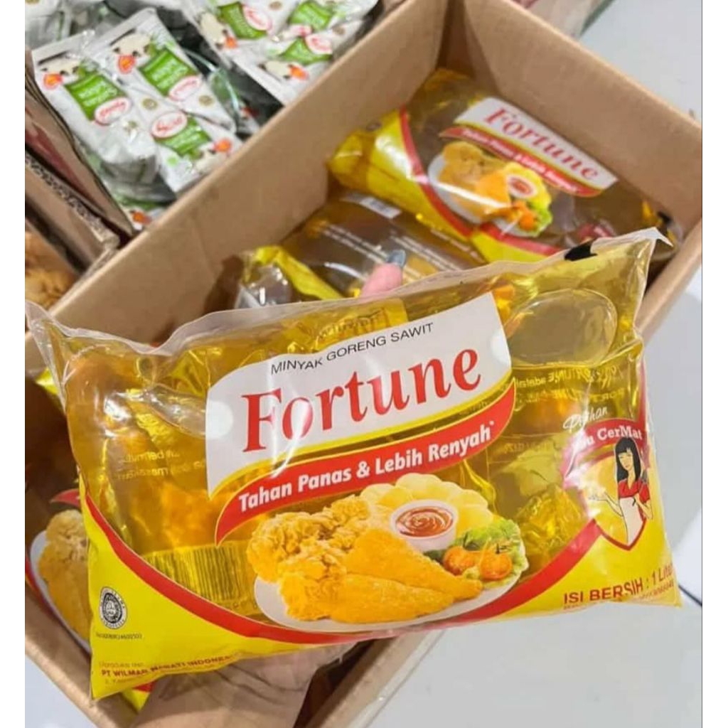 

[ 1 KARTON ] MINYAK GORENG FORTUNE BANTAL 1L ISI 12PCS