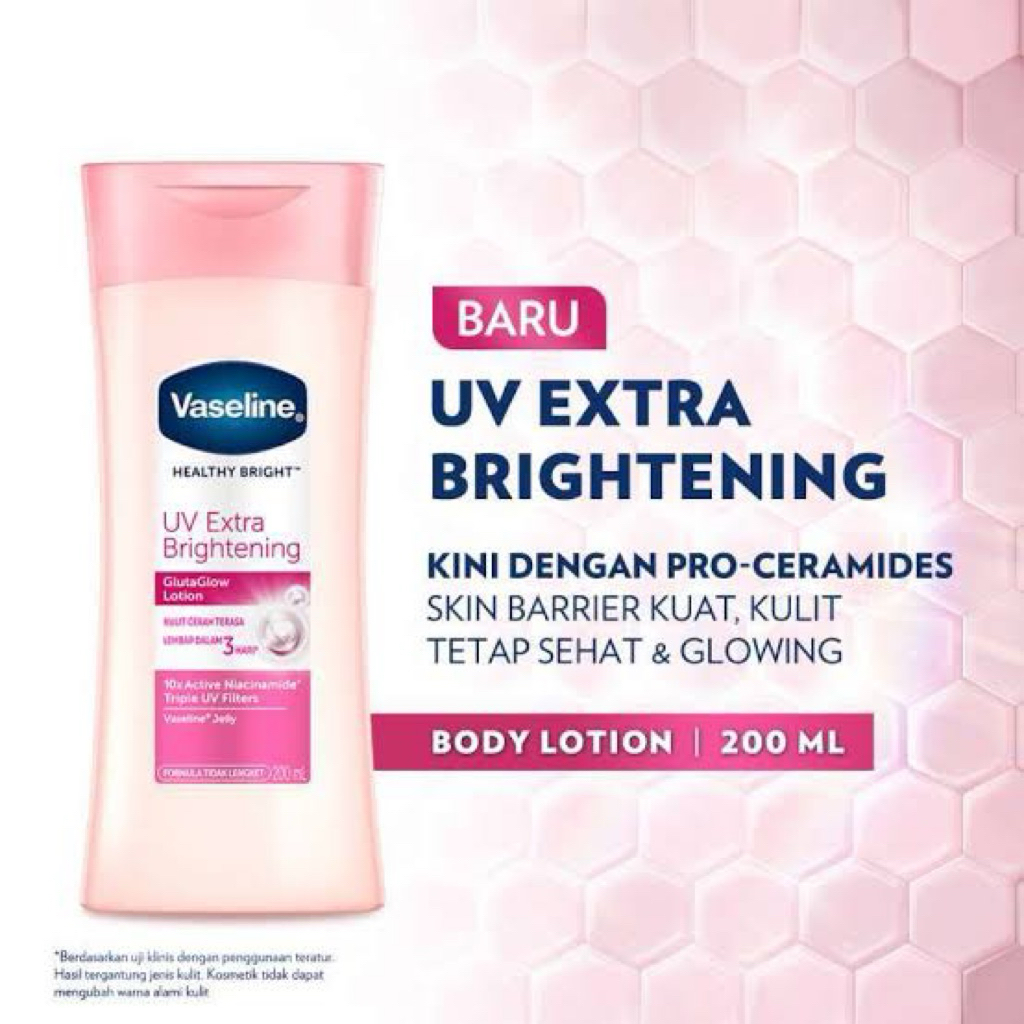 Vaseline Healthy Bright UV Extra Brightening Hand Body Lotion 200ml || Hand Body Vaseline 200ml