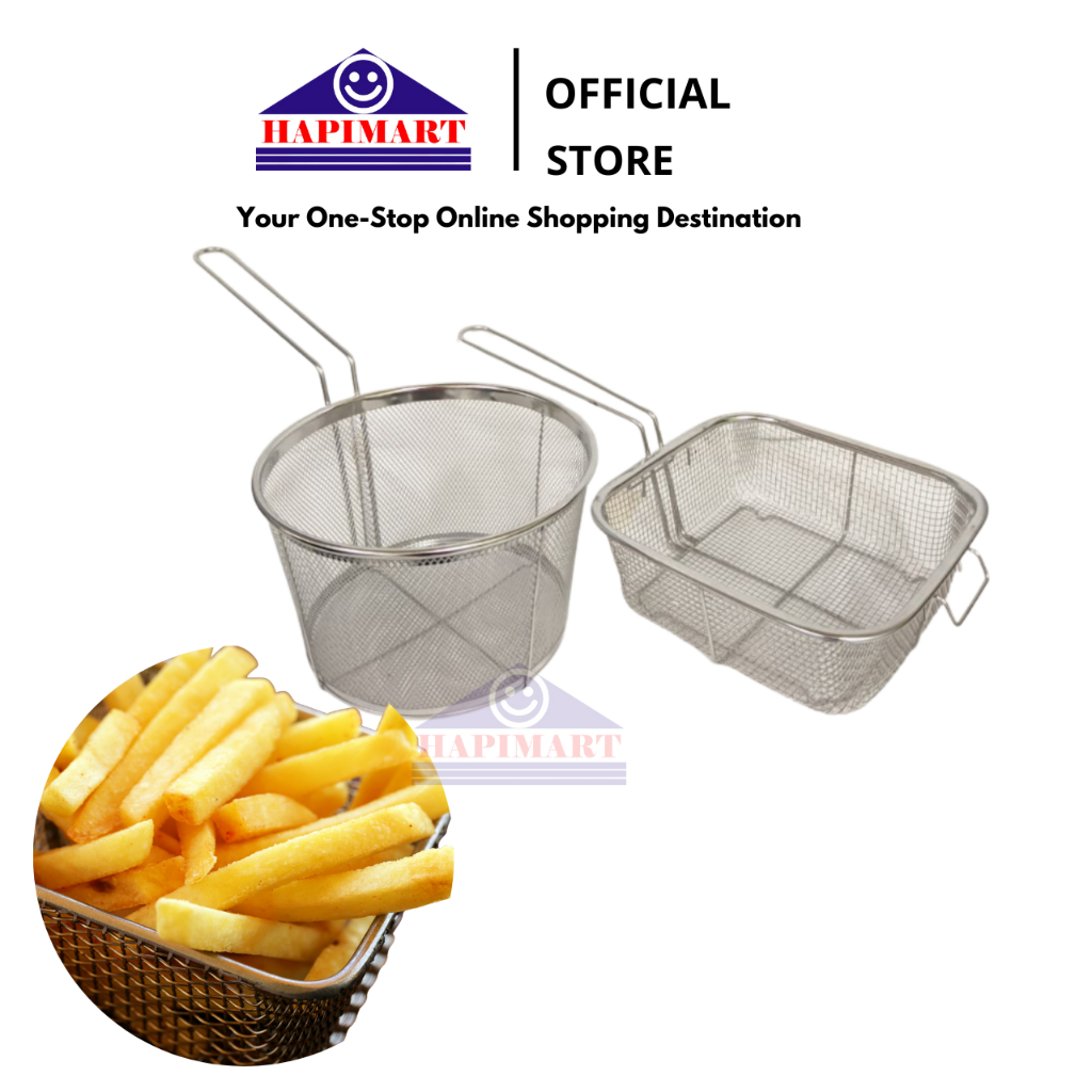 French Fries Deep Frier Frying Basket/Keranjang Penggoreng Kentang Stainless/Deep Fryer Saringan Min