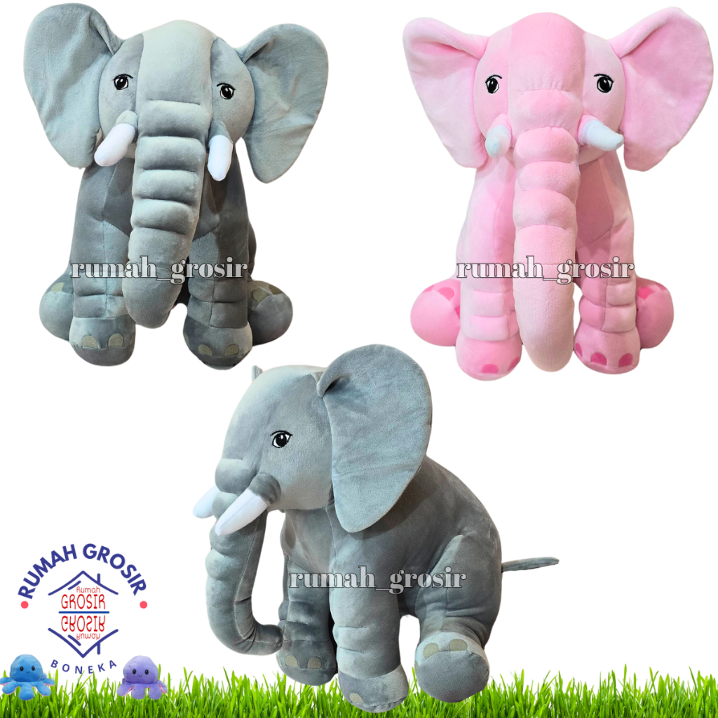 Boneka Gajah Besar Lucu Boneka Elephant Besar