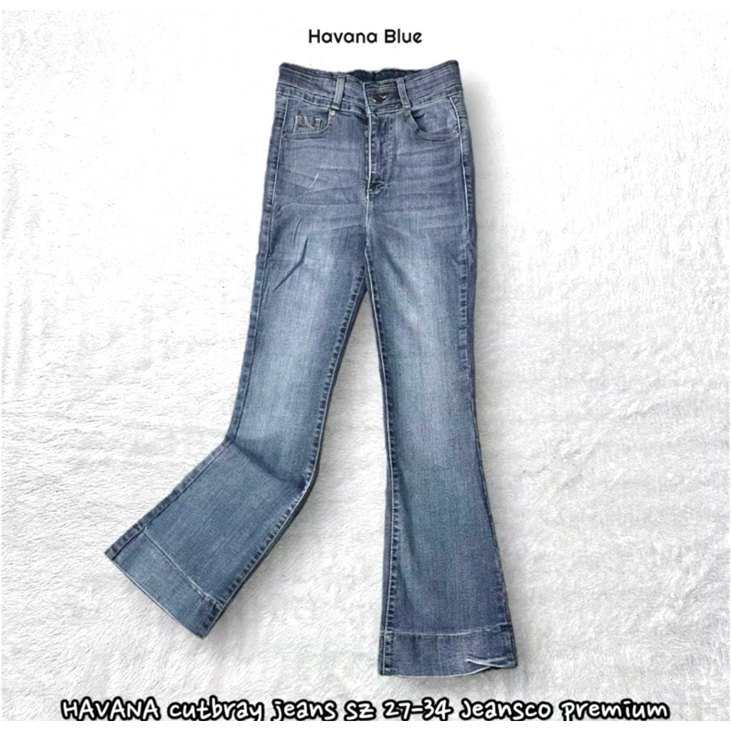CELANA JEANS CUTBRAY STREATCH LIPAT BAWAH WANITA