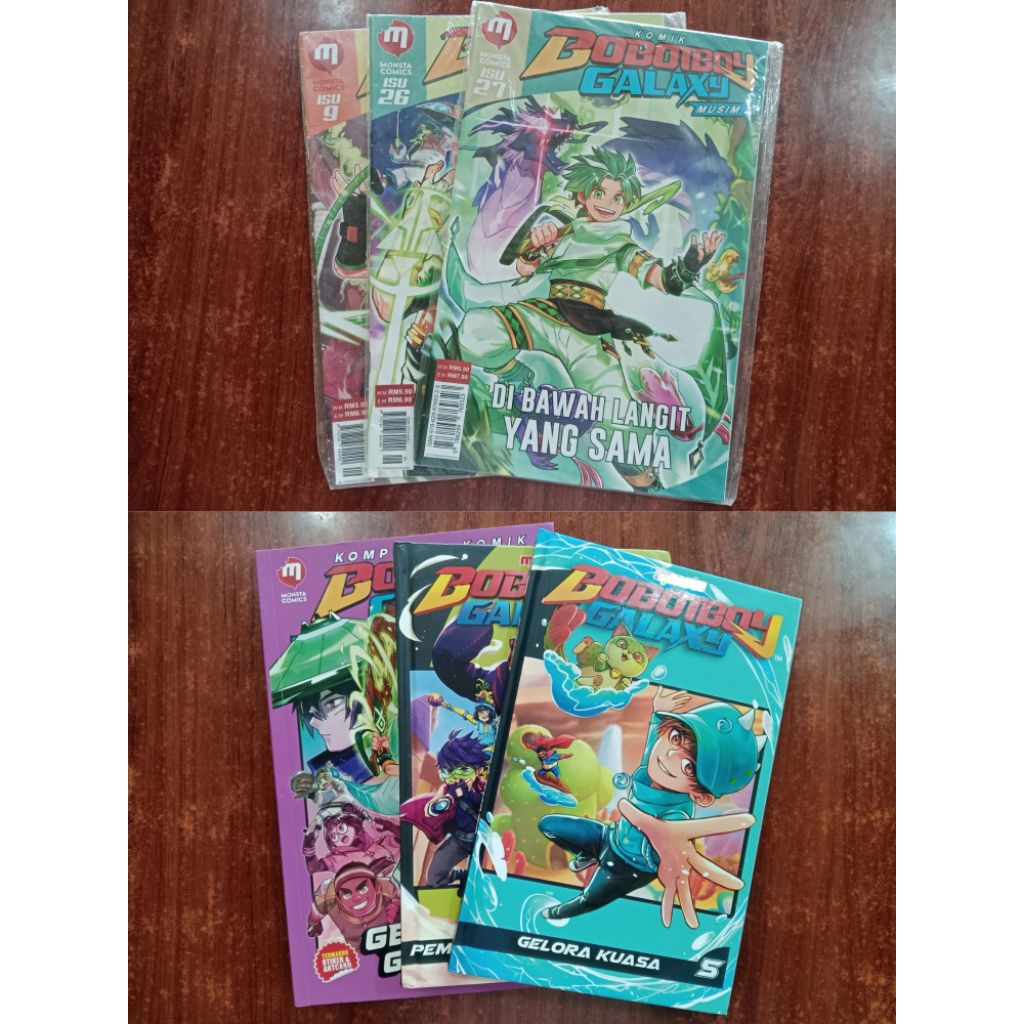 [Ready Stock] BoBoiBoy Galaxy Komik Musim 1, Musim 2, dan BoBoiBoy Galaxy Card