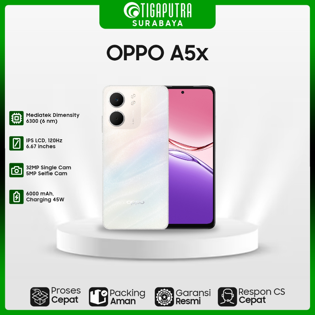 Oppo A5x (Ram 4/6GB, Rom 128GB, IP65, Snapdragon 6s Gen 1)