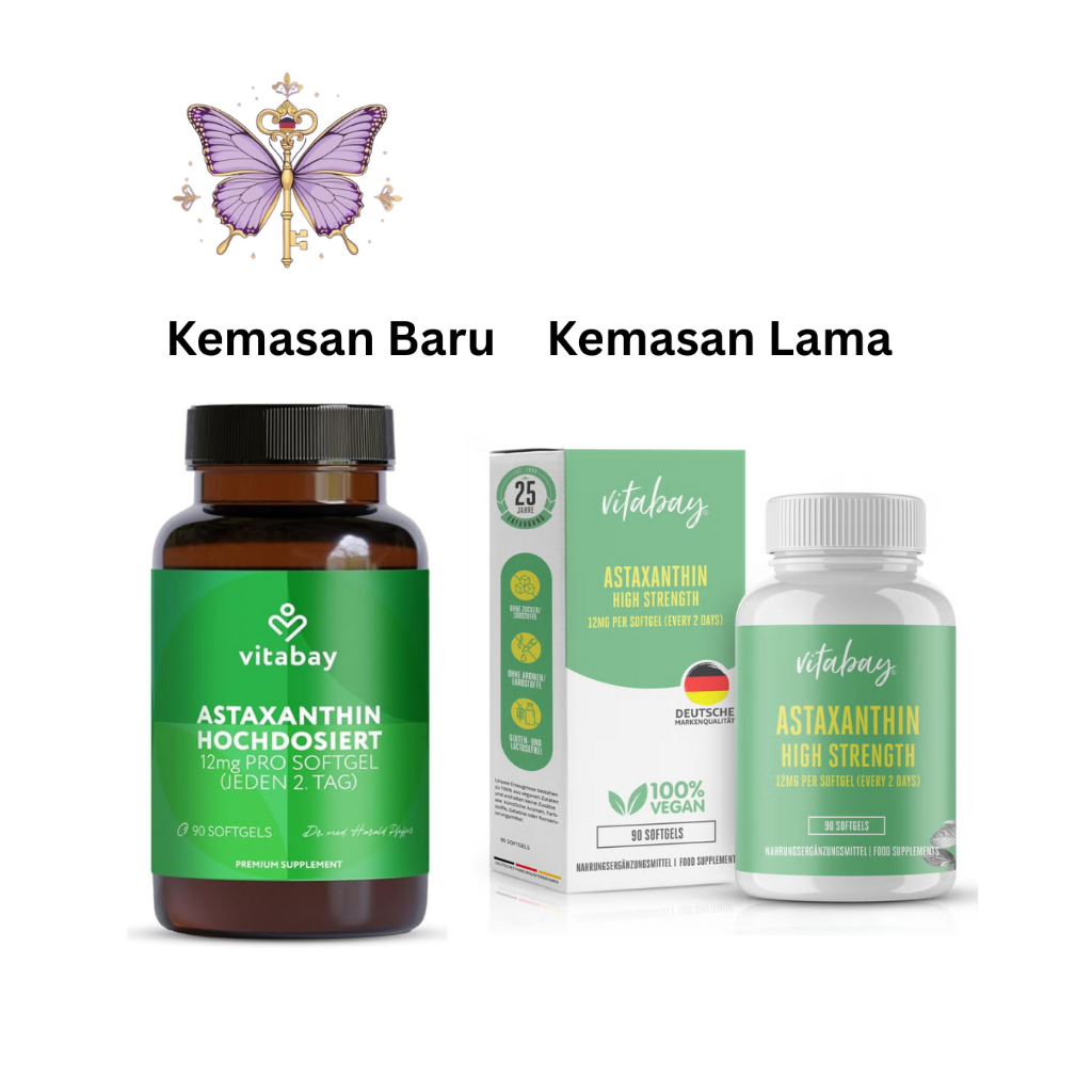 Vitabay Astaxanthin 12mg | Vitabay Vitamin Astaxanthin 12mg Original Jerman