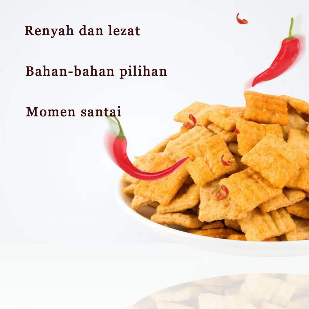 

COD HALAL Snack Krispy Pedas Manis300g/600g Makanan Kembung Puffed Enak EnakEnak 250GR 600GR