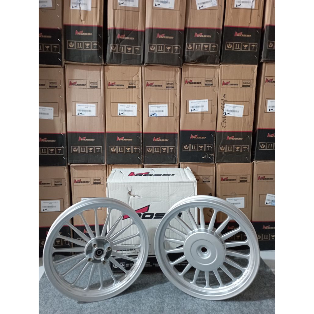 Velg Vrossi Vario 110 Beat Scoopy Palang 18 Silver Galaxy 185/215-14 Veleg Original V Rossi