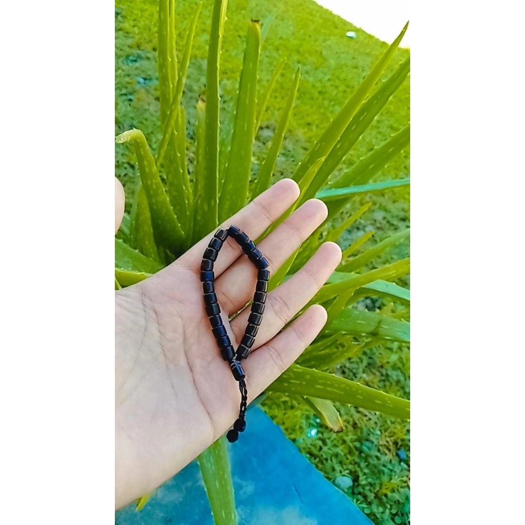 Gelang Koka Tasbih Kayu Koka Hitam Coklat Natural