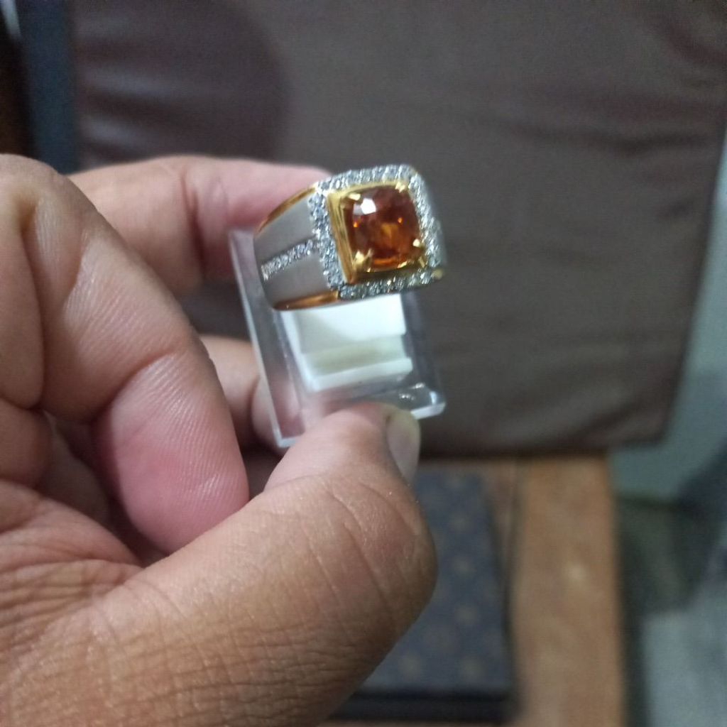 Natural Hessonite Garnet RING PERAK