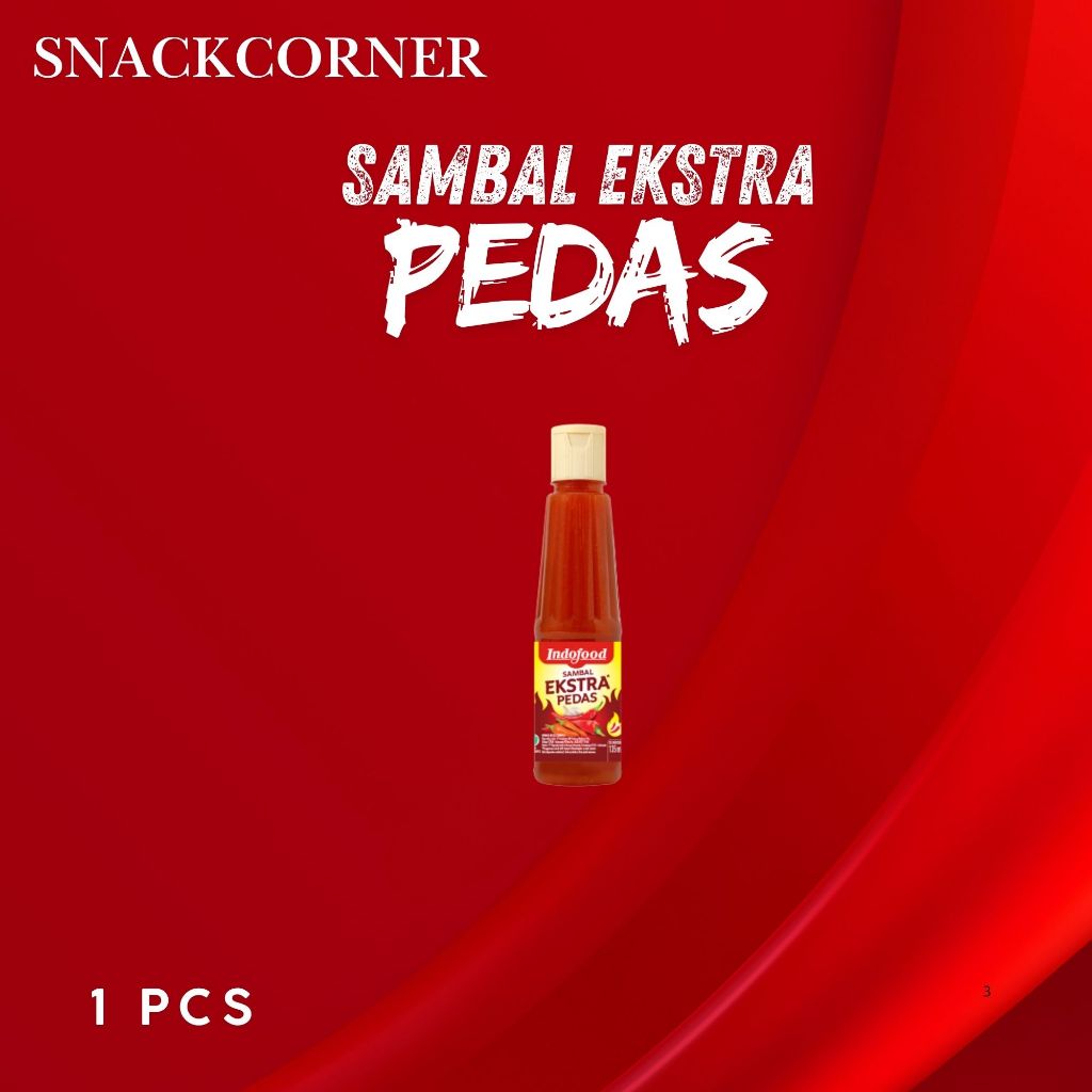 

SAMBAL INDOFOOD 135 ML EXTRA PEDAS BOTOL KEBUTUHAN MEMASAK BUMBU MASAK PEDES DAHSYAT COCOL MAKANAN RINGAN
