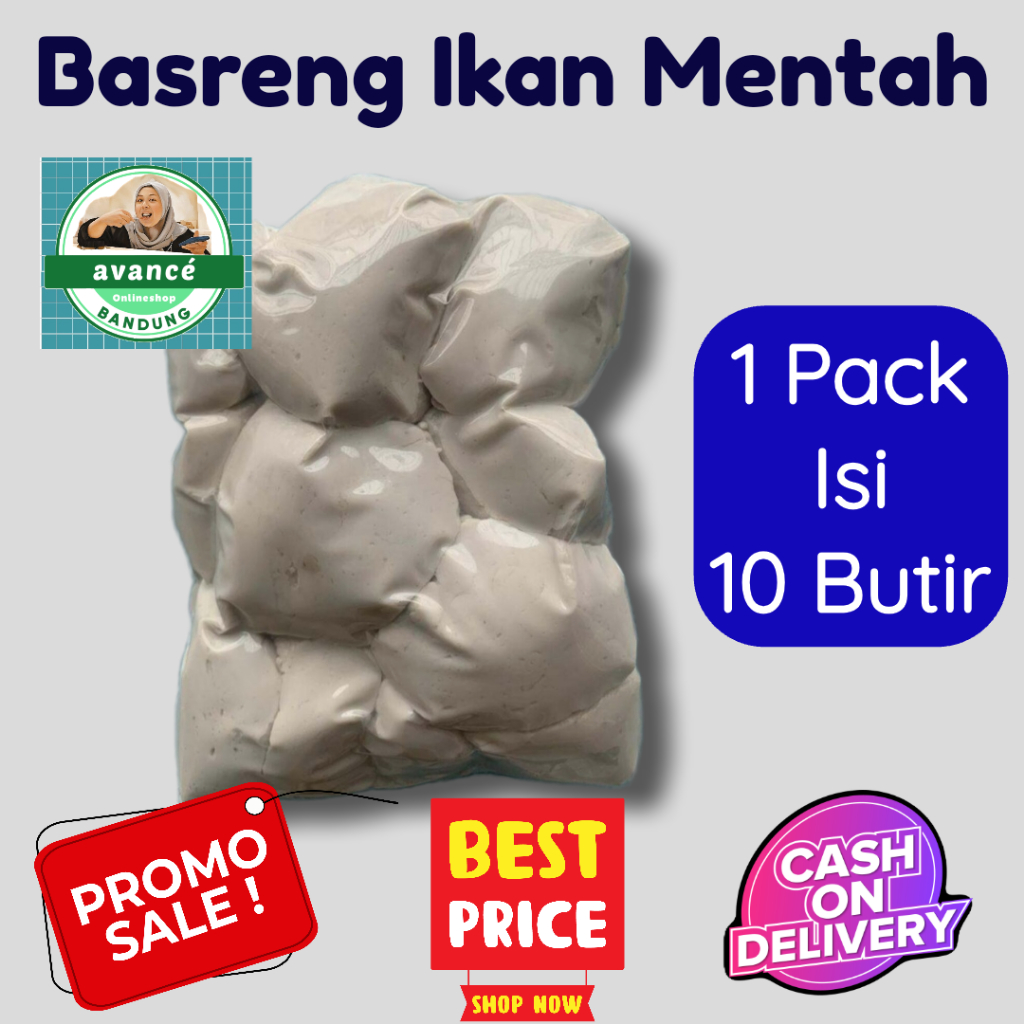 1 Pack (10 Butir) Basreng Ikan Mentah Asli Bandung Kemasan Vacuum