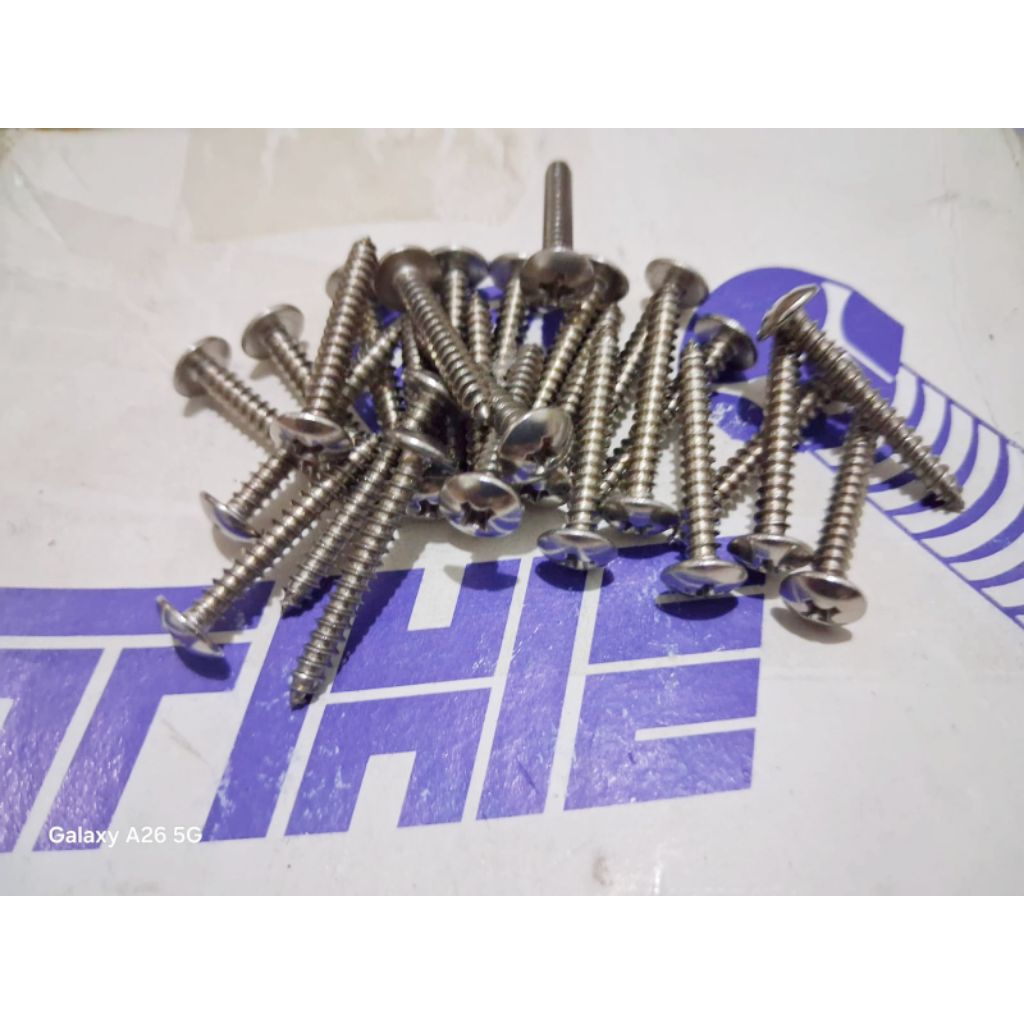 Sekrup TS 8x3/4  / Sekrup TS Stainless 8x3/4 Sekrup payung SS 304