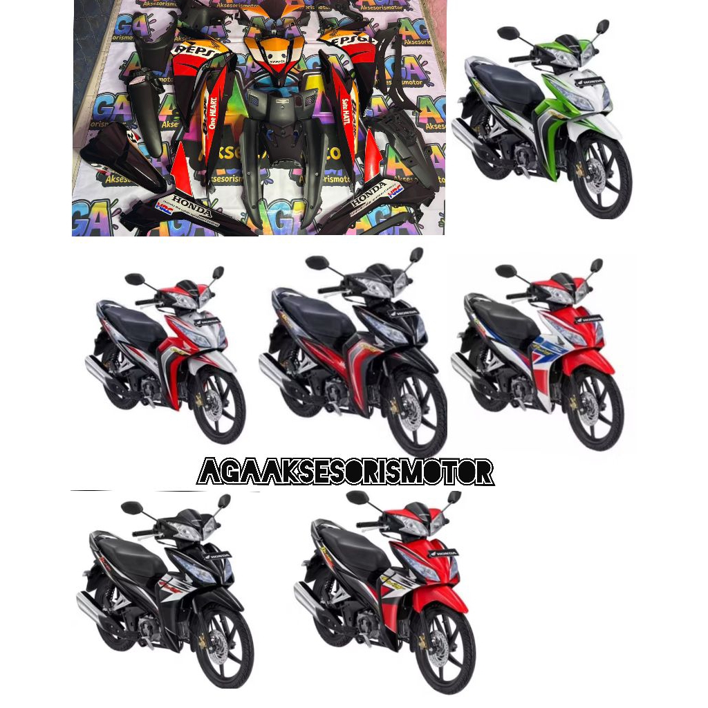 cover body full sett kap body Honda Blade new 125 lengkap dengan lampu AB +SEIN FULLSETT