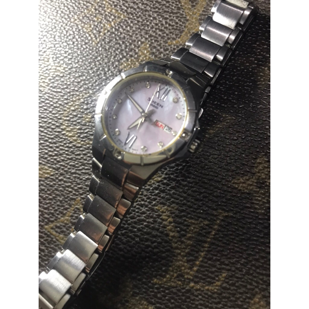 jam casio sheen quartz second bekas