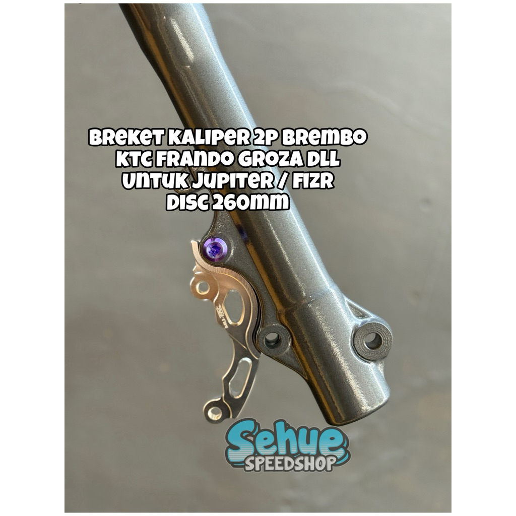 Breket kaliper 2p brembo ktc frando groza dll FIZR JUPITER disc 260mm