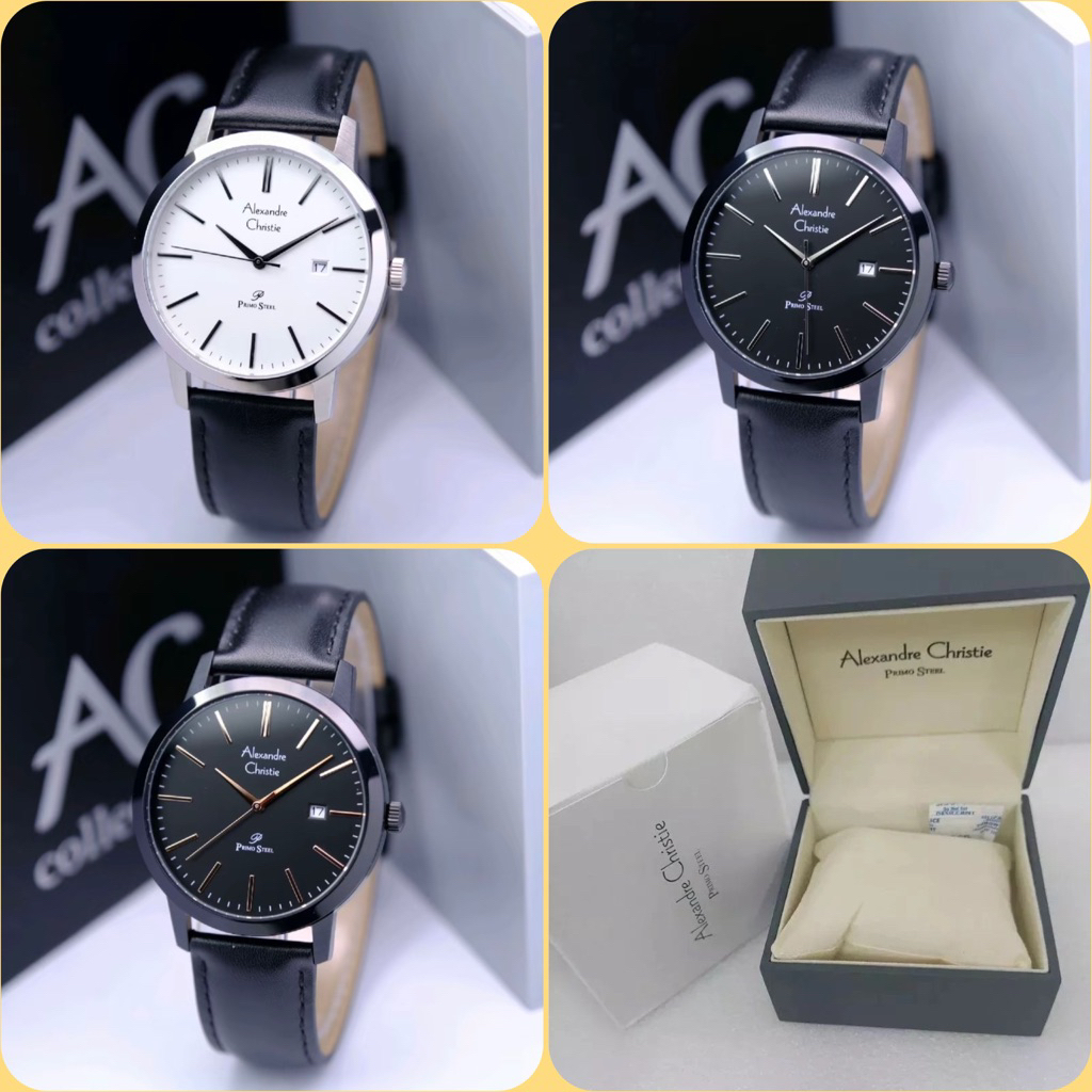 JAM TANGAN PRIA ALEXANDRE CHRISTIE AC 1007 MD / AC1007 / 1007 KULIT ORIGINAL