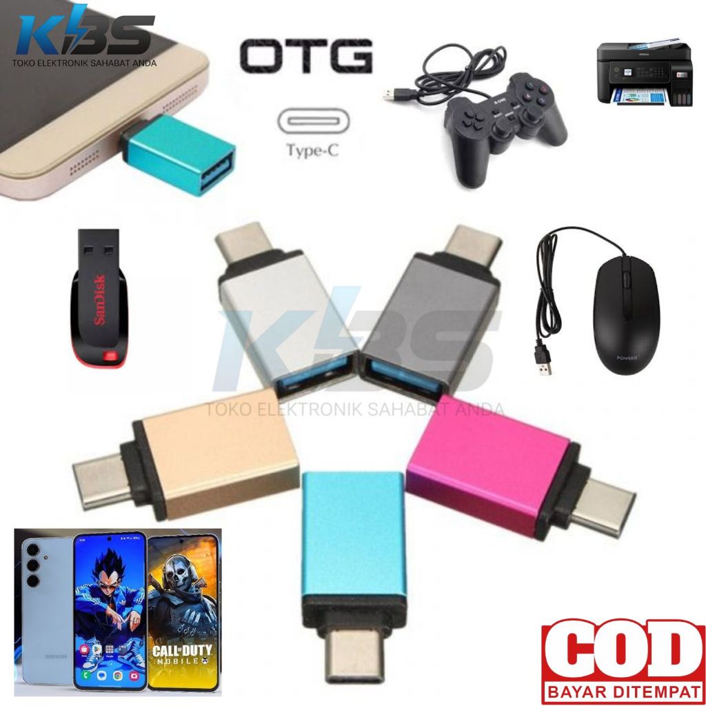 OTG USB TYPE C Untuk HP SAMSUNG GALAXY S25 S24 S23 A07 A17 A27 A37 A57 A56 A36 A26 A16 A06 A55 A35 A