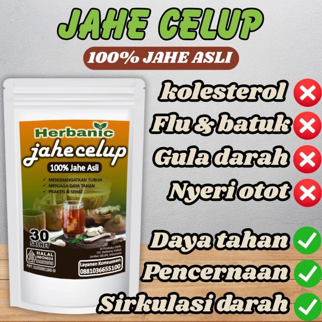 Jahe Celup 100% Jahe Asli Tanpa Gula ISI 30 SACHET || jahe celup teh jahe celup jahe jahe celup jahe