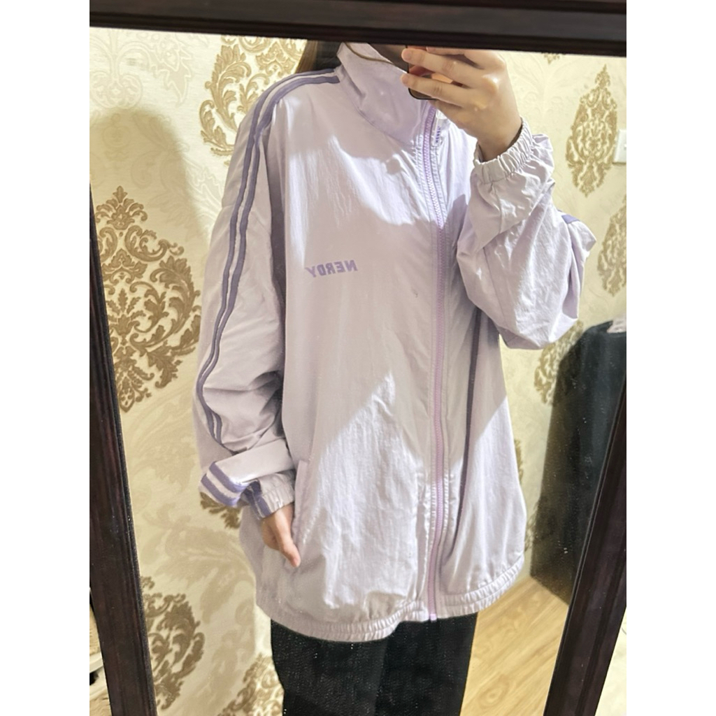 Jacket Jaket Parasut Nerdy Original Lilac Running Outdoor